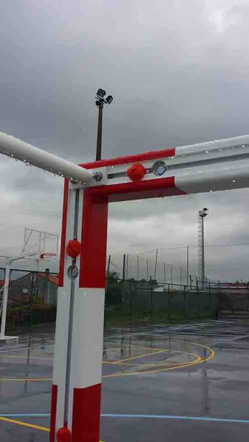 F.SAL/HANDBALL ALUMINUM PORTABLE GOALS 80X80MM WITH 80X40MM BASE