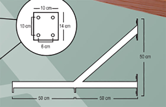 HORIZONTAL LADDER HARDWARE -2 PCS-