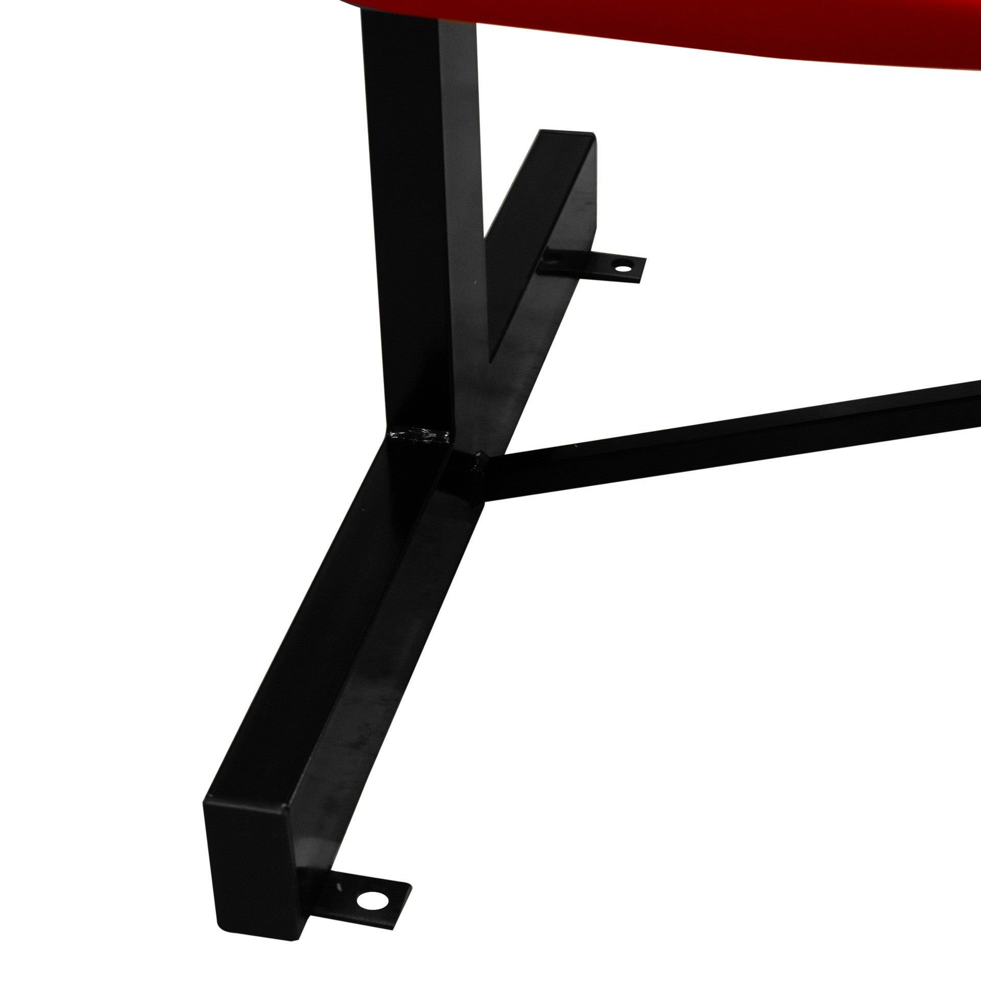 BANC MÉTALLIQUE NEW AVEC ASSISE ROUGE PVC -5 PLACES-DOSSIER HAUT