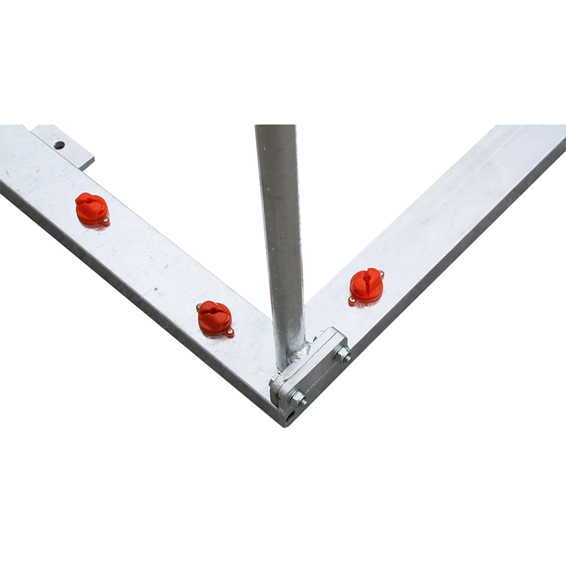 SET OF GALVANIZED METALLIC FOOTBALL/HANDBALL GOALS, PORTABLE, 80X80MM WITH 80X40MM BASE
