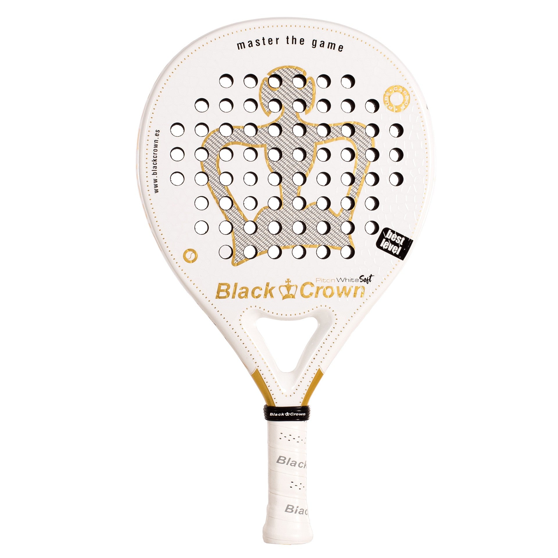 BLACK CROWN PITON WHITE SOFT PADDLE RACKET