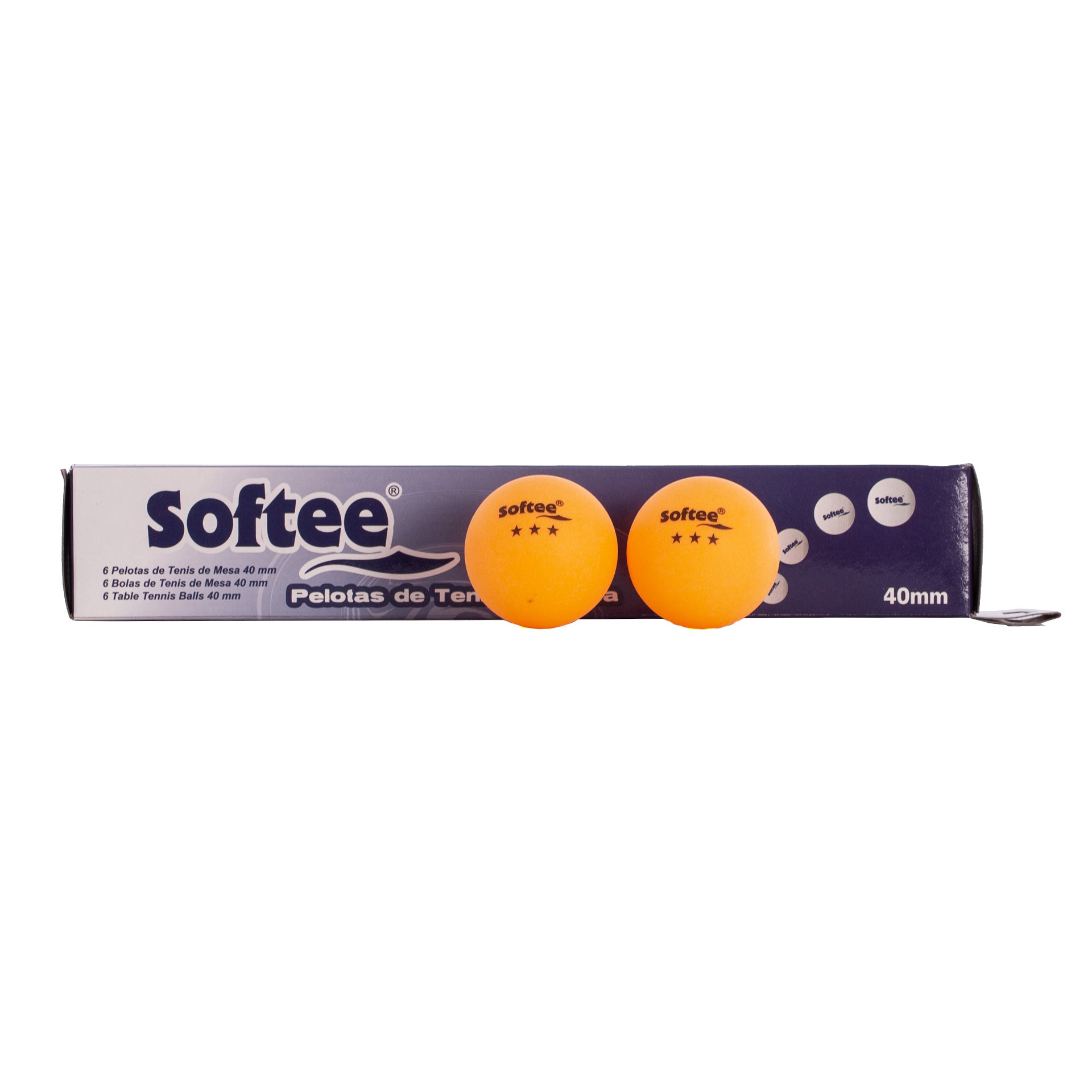 BOX 6PCS TABLE TENNIS BALLS 40MM SOFTEE
