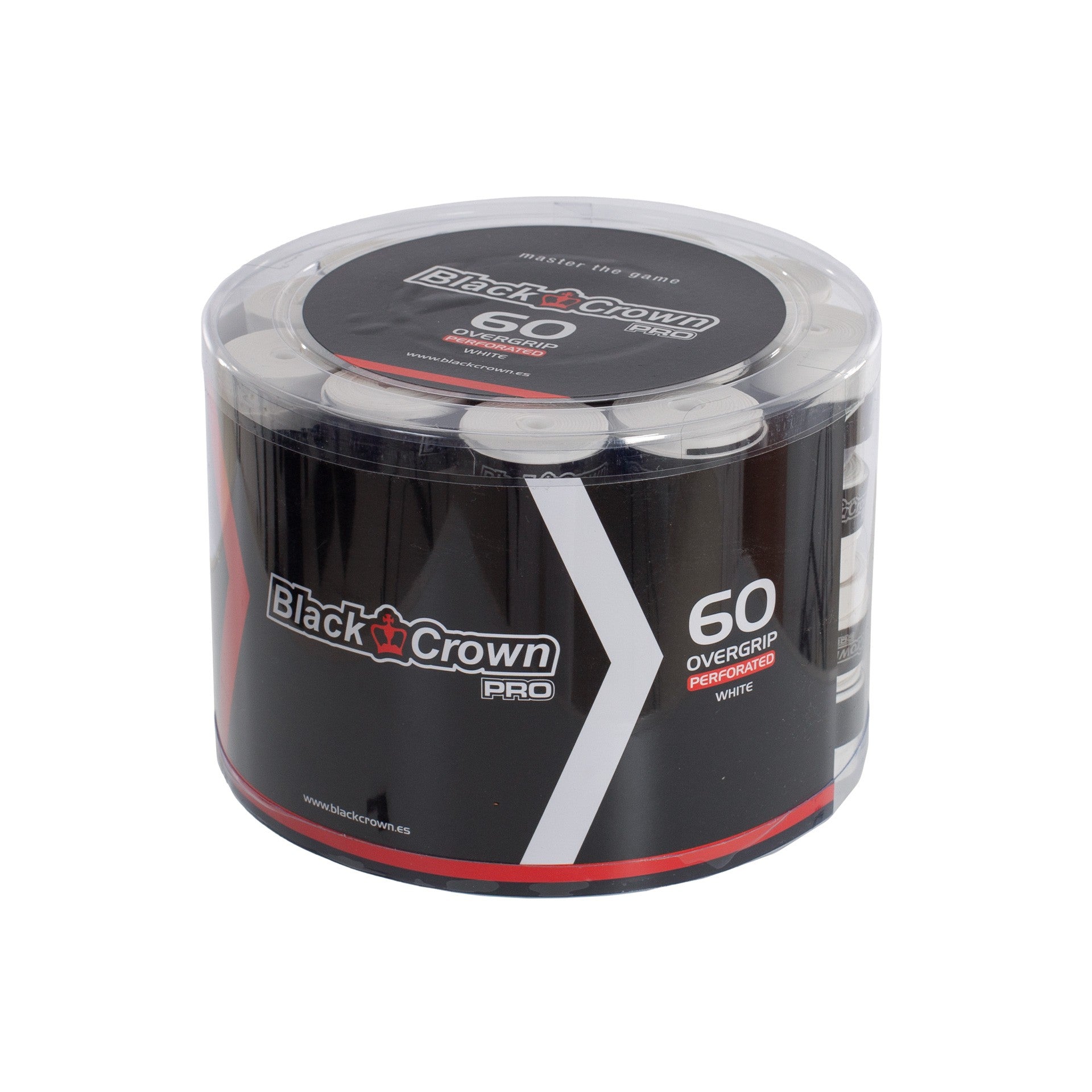 JAR 60 BLACK CROWN PERFORATED WHITE OVERGRIPS
