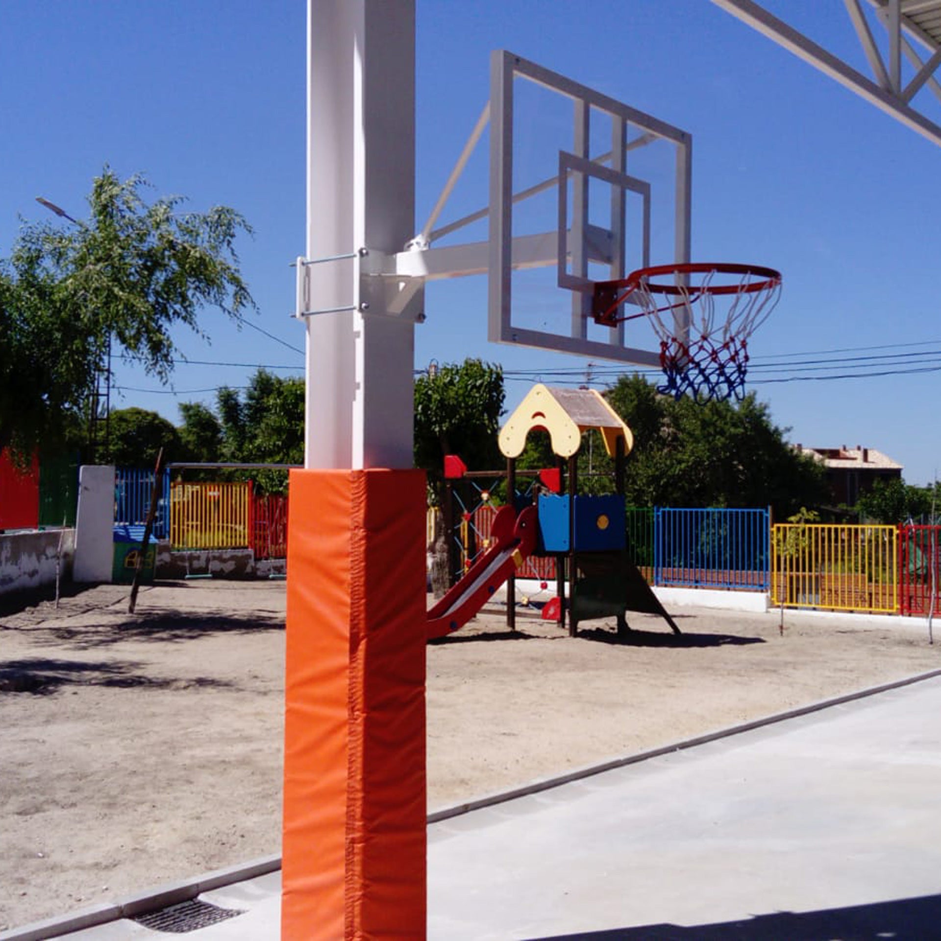 FIXED MINIBASKET BASKETBALL HOOP TO BEAM 1 M OVERHANG