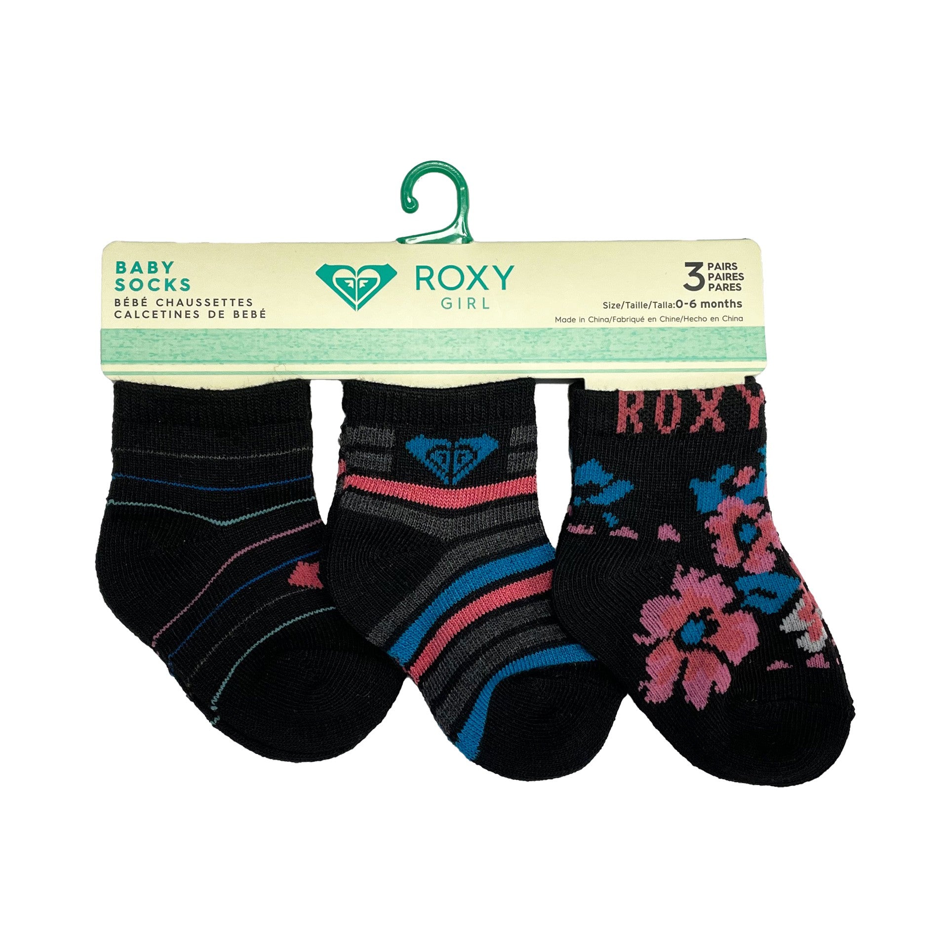 PACK DE 3 CHAUSSETTES BÉBÉ ROXY INSIDE SPARK LOGO 66094T