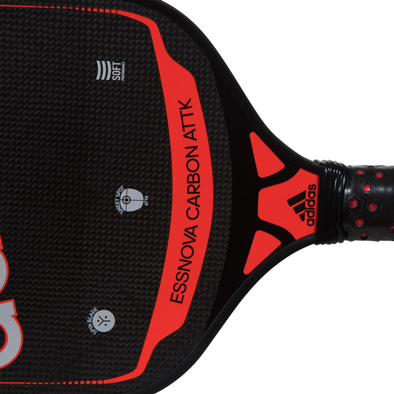 RAQUETTE DE PICKLEBALL ADIDAS ESSNOVA CARBON ATTK ROUGE