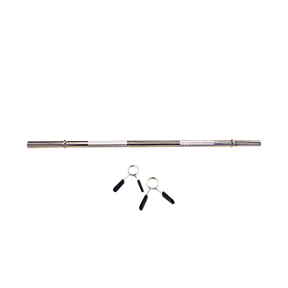 1.80m WEIGHTLIFTING BAR WITH SPRING COLLARS