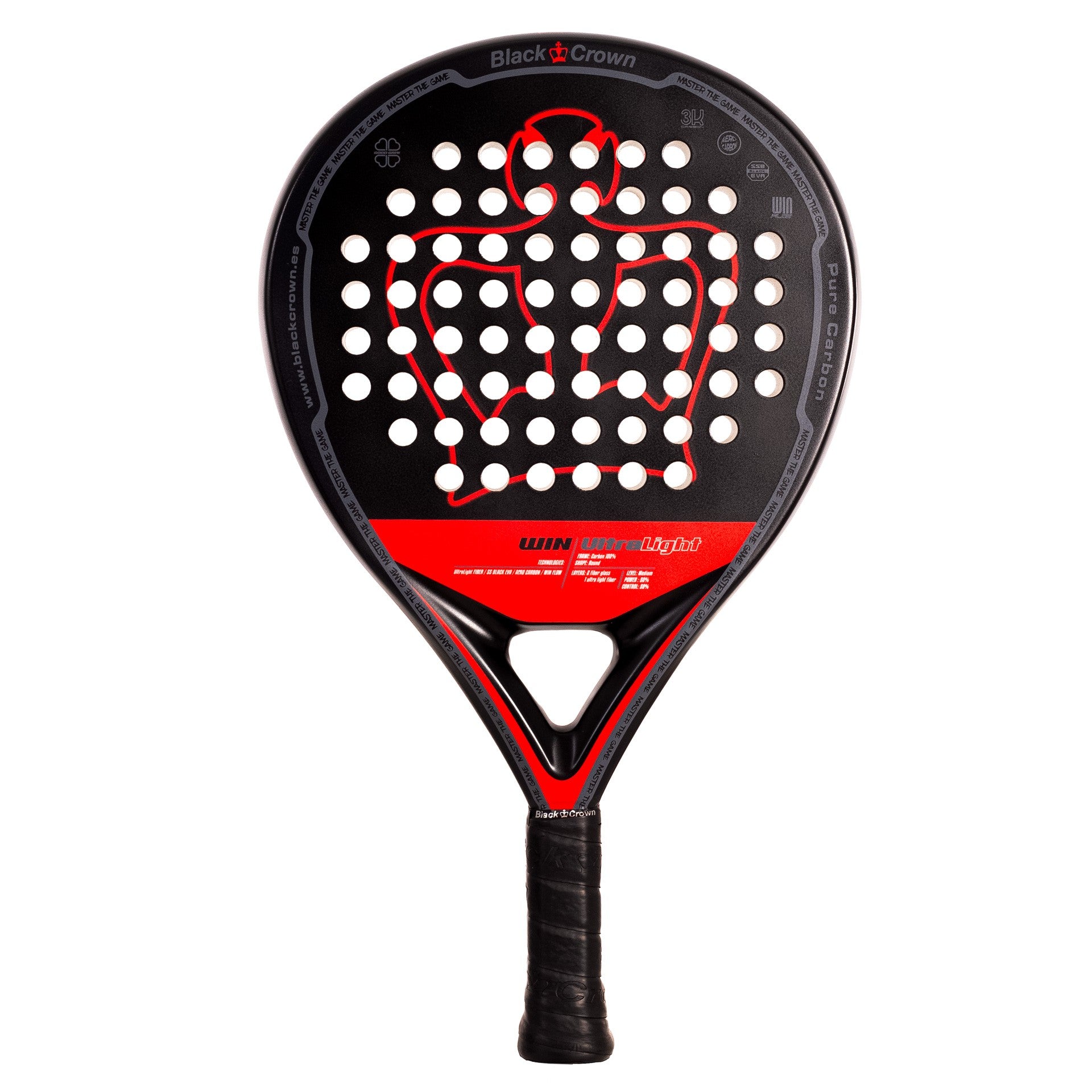 RAQUETTE DE PADEL BLACK CROWN WIN ULTRALIGHT