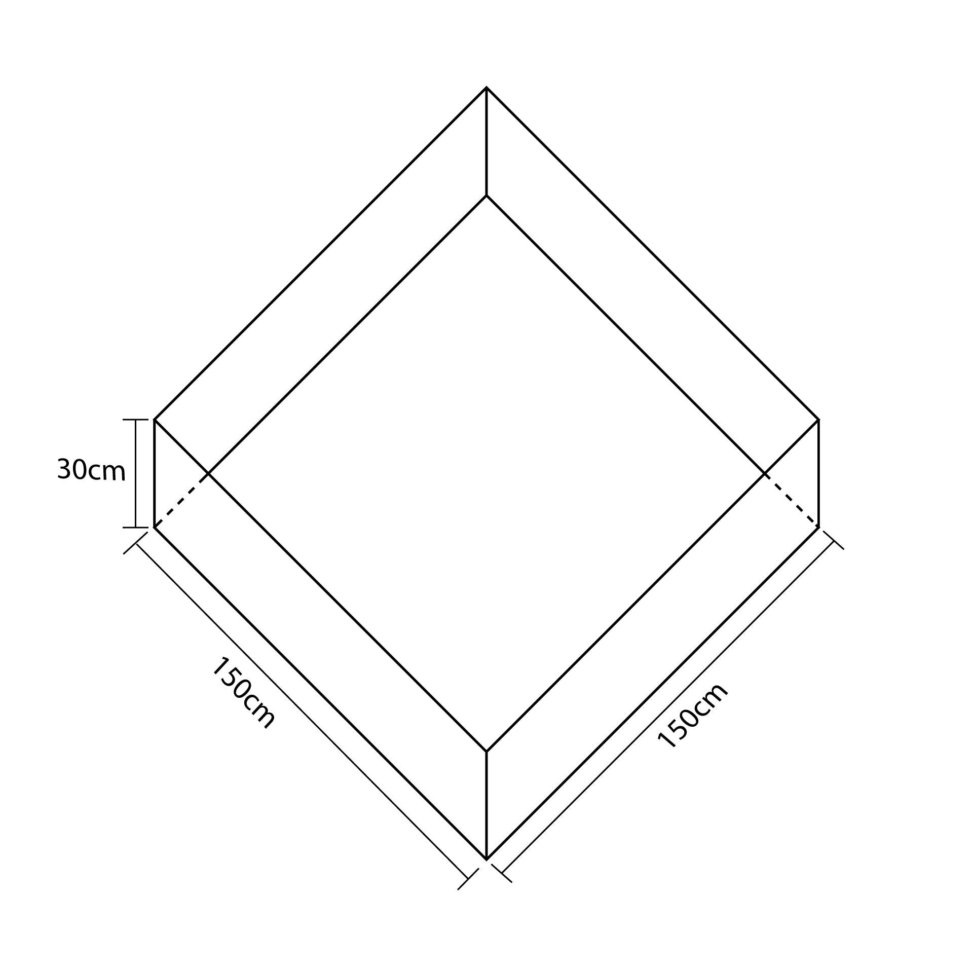 PVC TARPAULIN FLOOR FOR 150X150CM SQUARE POOL