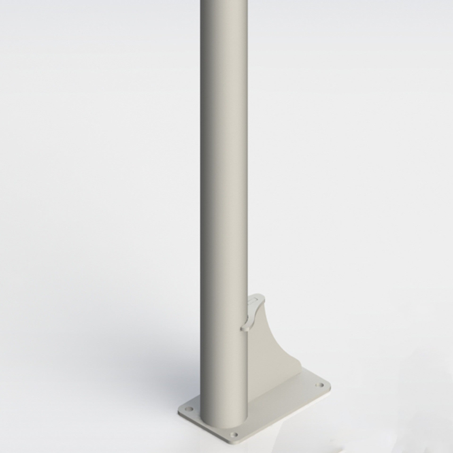 SET OF 2 FIXED SINGLE-POST BASKETBALL HOOPS, NEW 114MM TUBE -WITHOUT BACKBOARD, RIM- WITH ANCHOR BASE
