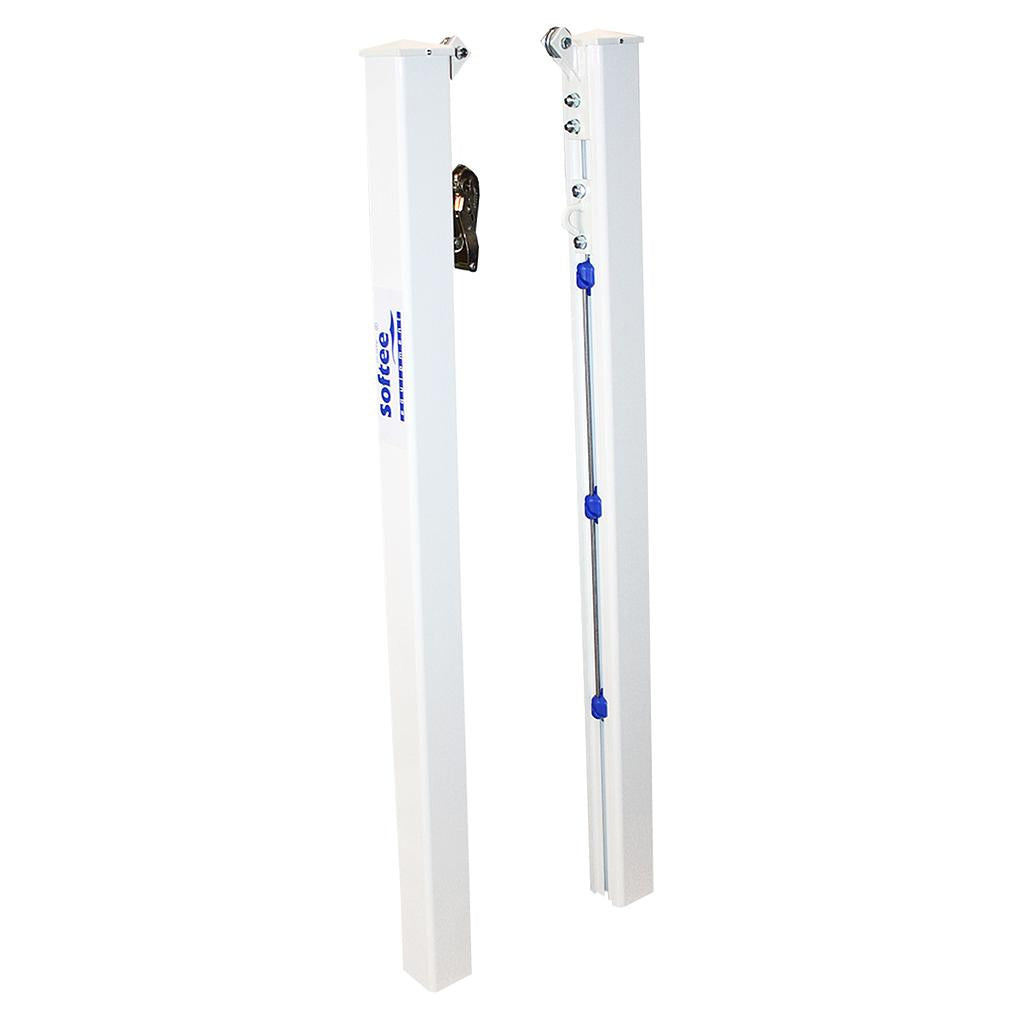FIXED TENNIS POSTS ALUMINUM SQUARE SECTION 80x80MM
