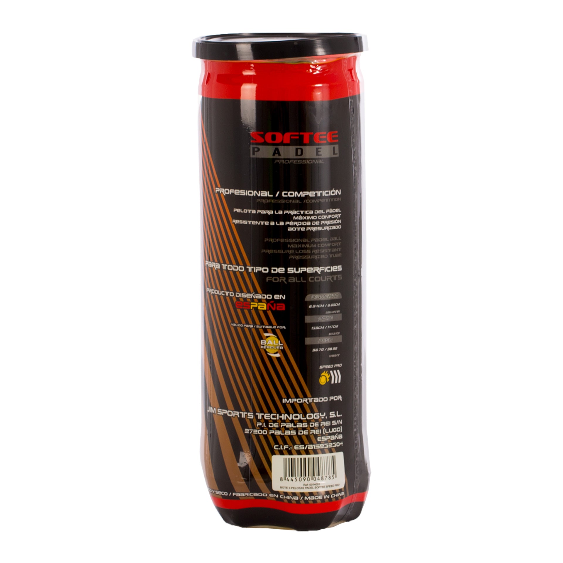 CAN OF 3 PADEL BALLS SOFTEE SPEED PRO