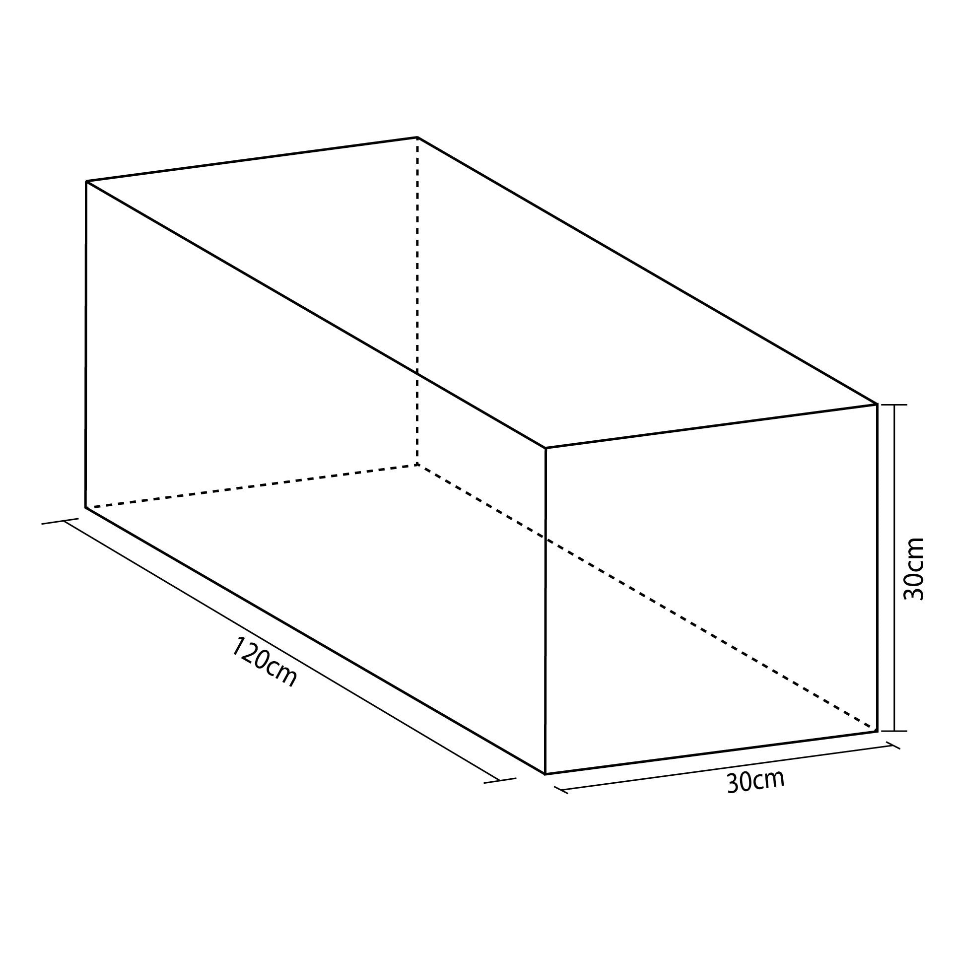 RECTANGLE SHAPE 120X30X30CM