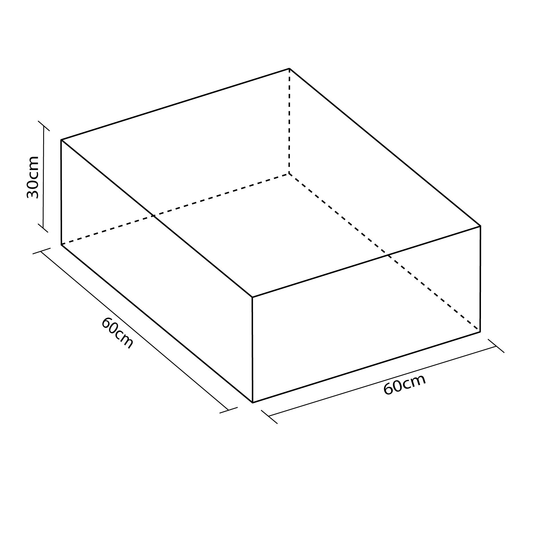 SQUARE FIGURE 30X60X60CM