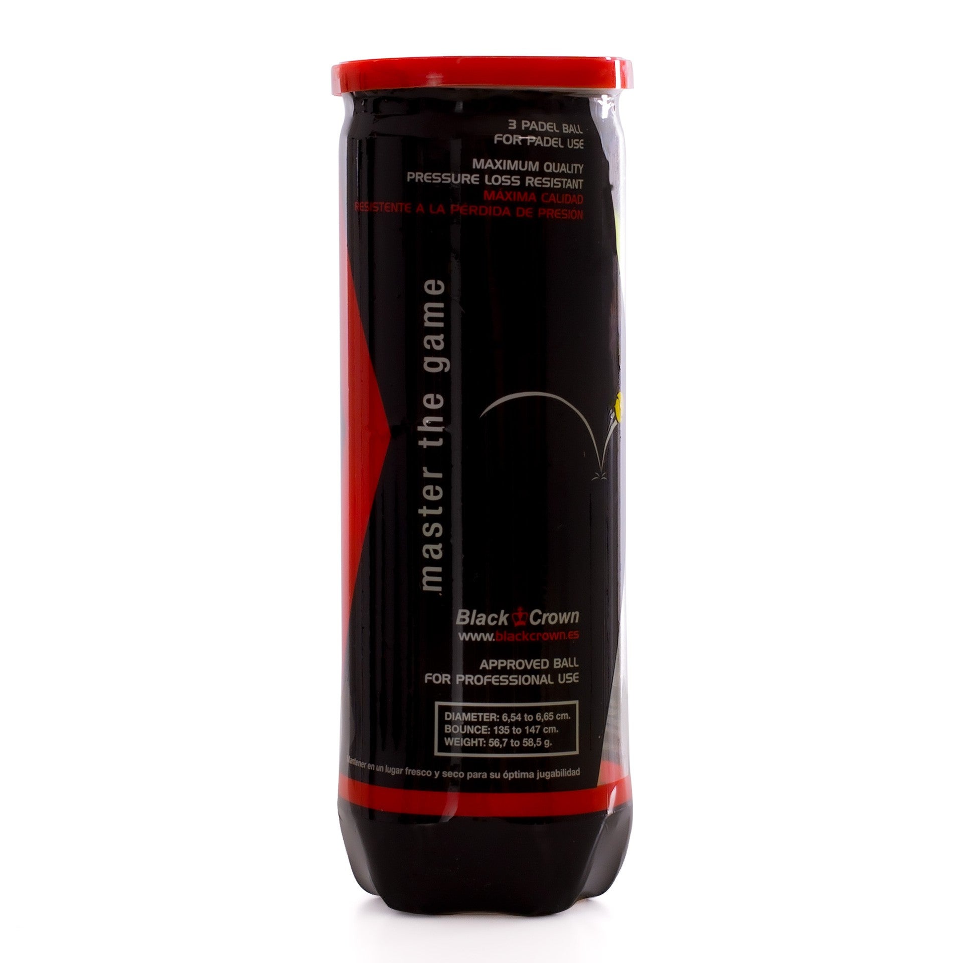 BLACK CROWN PRO PADDLE BALL 3-BALL CAN